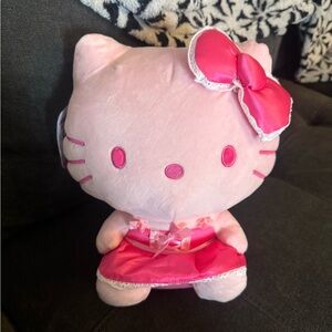 Pastel Pink Hello Kitty Plushie Toy with Bow